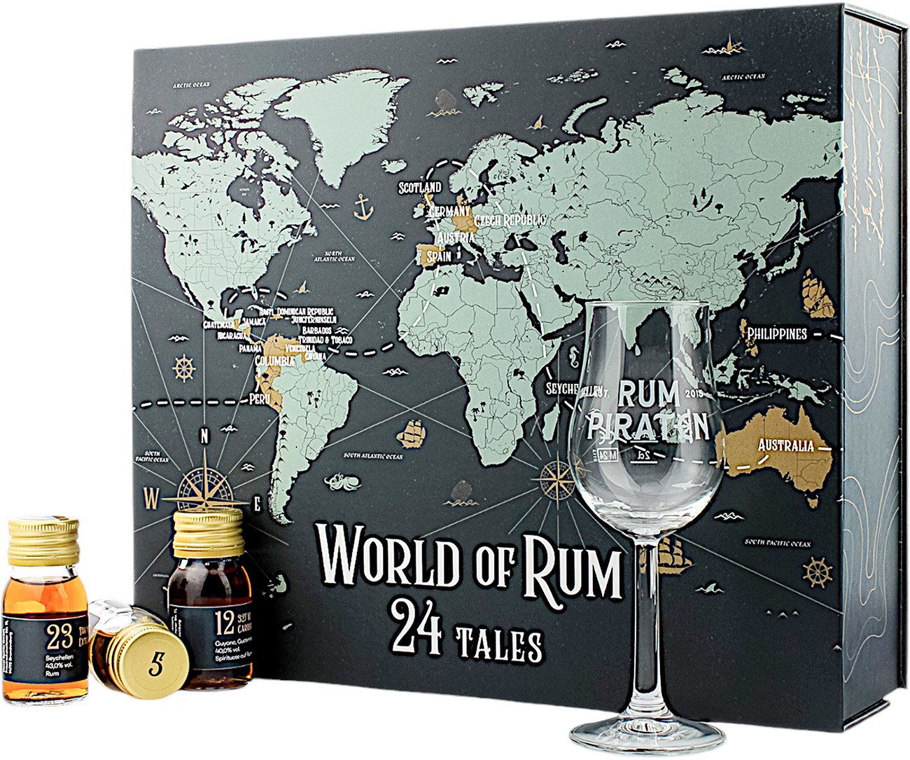 World of Rum Adventskalender 2024 Rumpiraten 42.2% 24x30ml