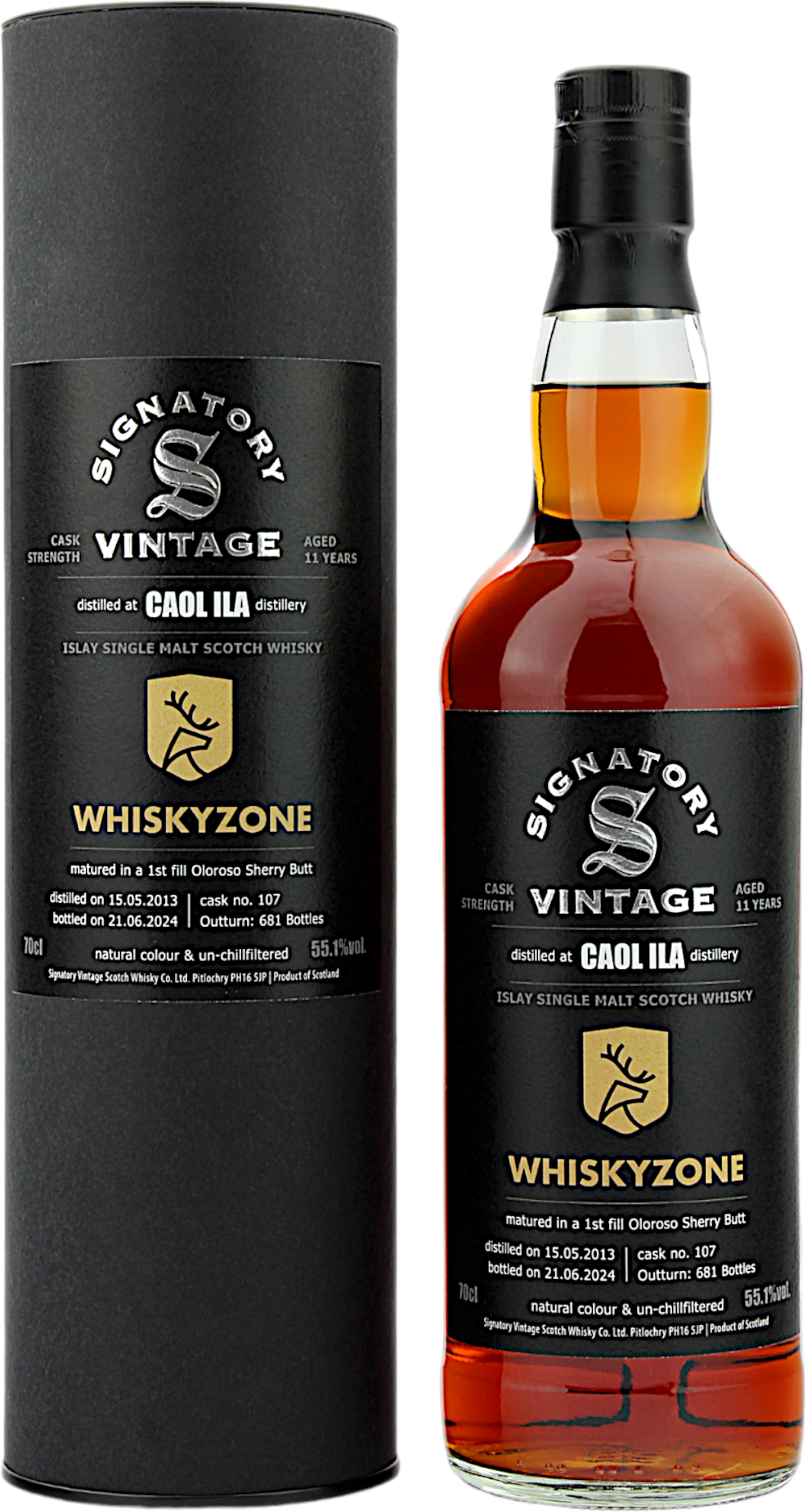 Caol Ila 11 Jahre 2013/2024 1st fill Oloroso Sherry Butt Whiskyzone Exclusive 55.1% 0,7l