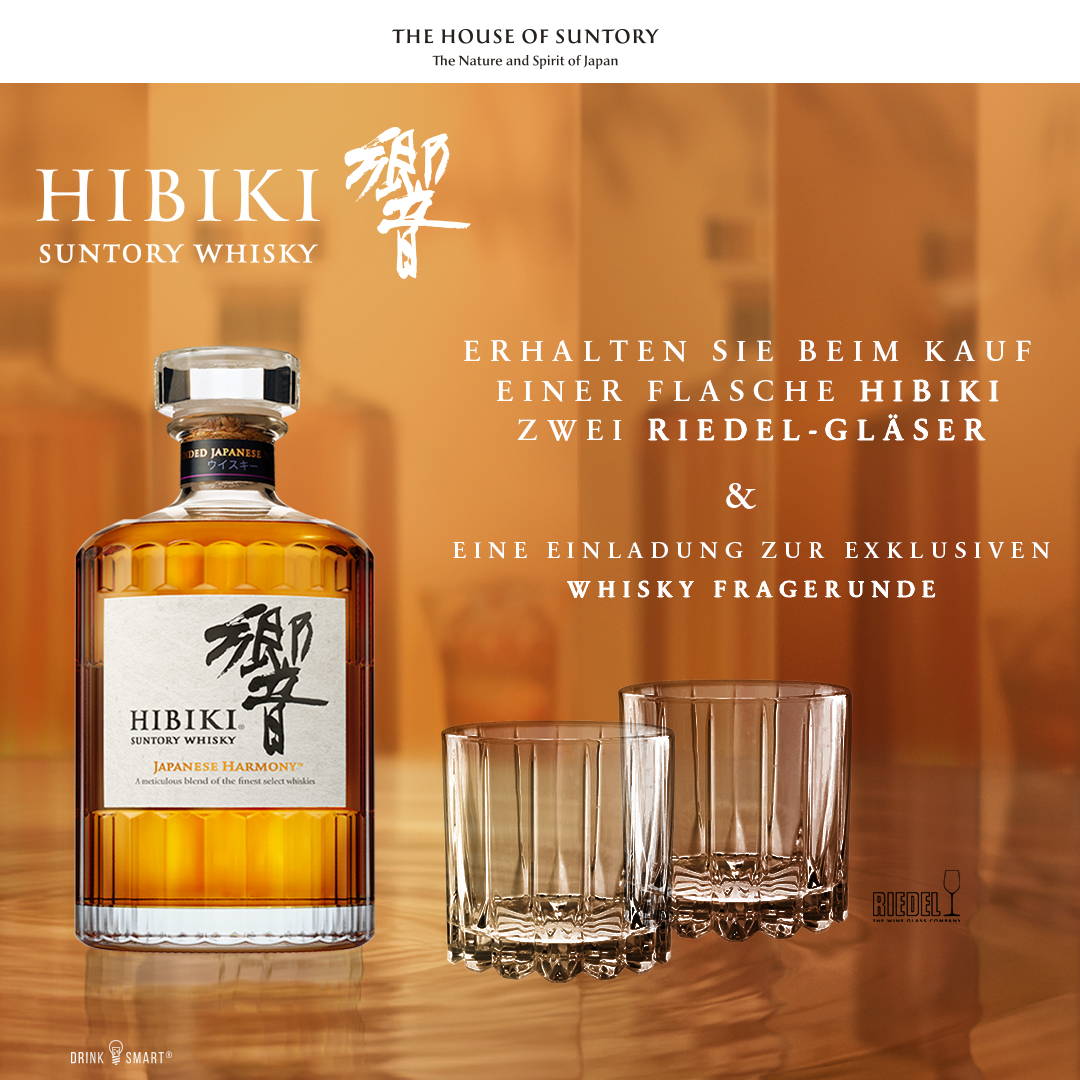 Hibiki Japanese Harmony Geschenkset mit zwei Riedel Gläser 43.0% 0,7l