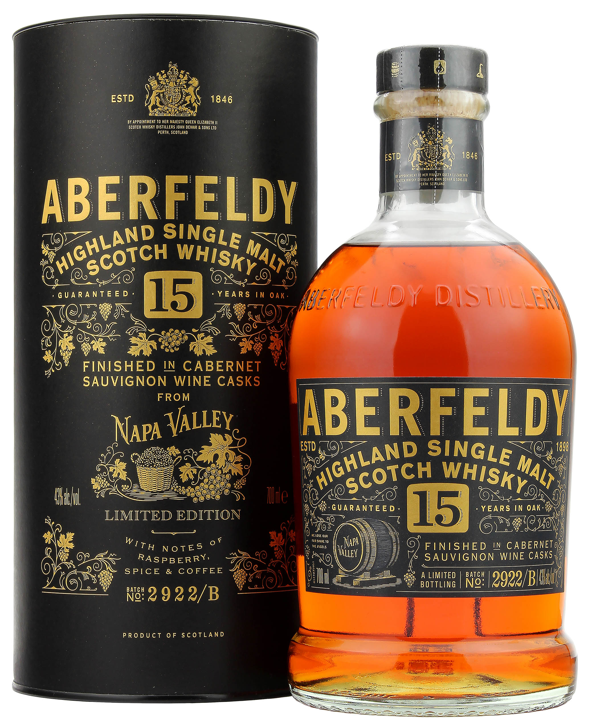 Aberfeldy 15 Jahre Napa Valley Limited Edition 43.0% 0,7l