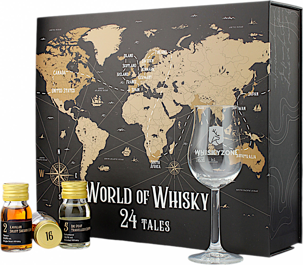 World of Whisky Adventskalender 2024 Whiskyzone 44.4% 24x30ml