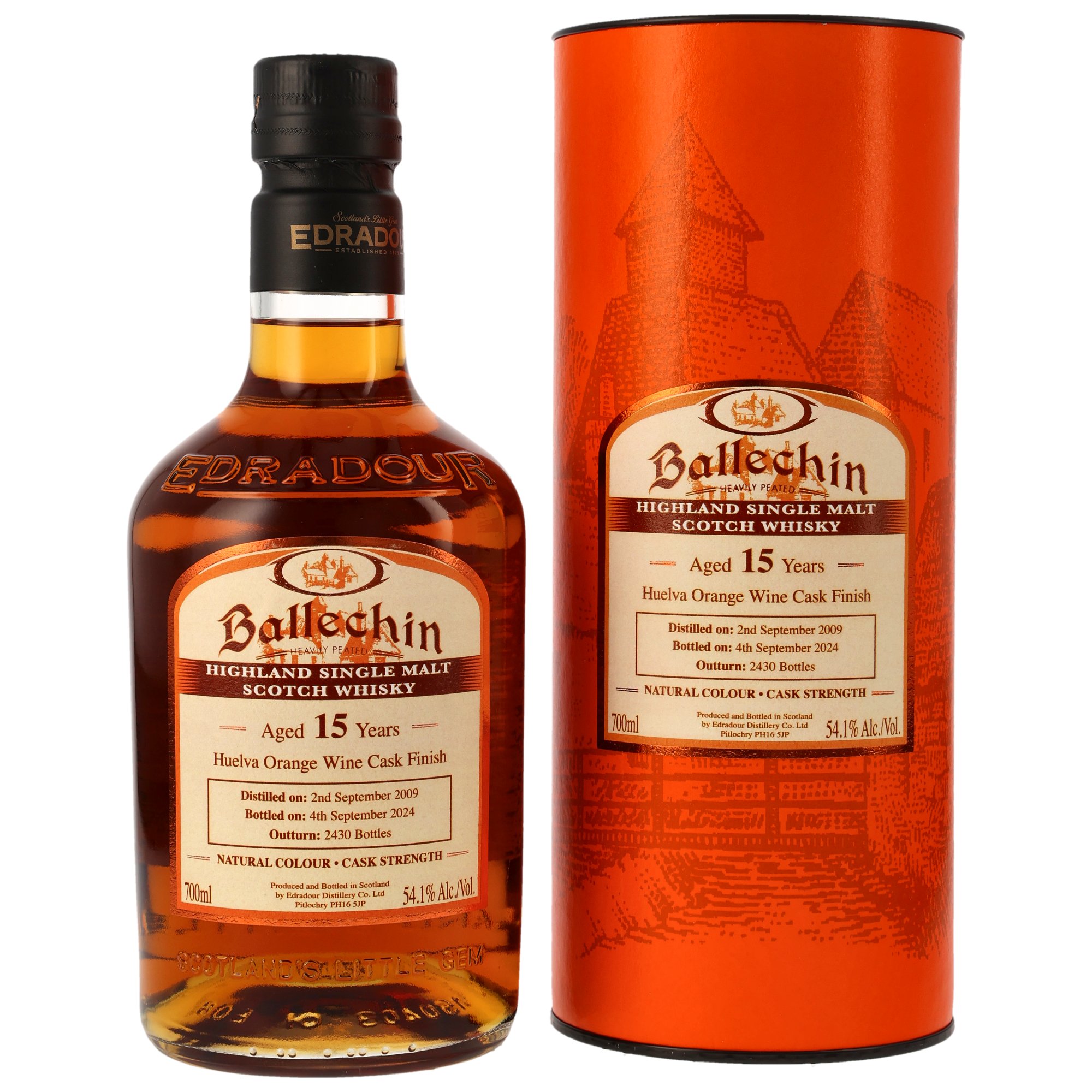 Ballechin 15 Jahre 2009/2024 Huelva Orange Wine Cask Finish 54.1% 0,7l