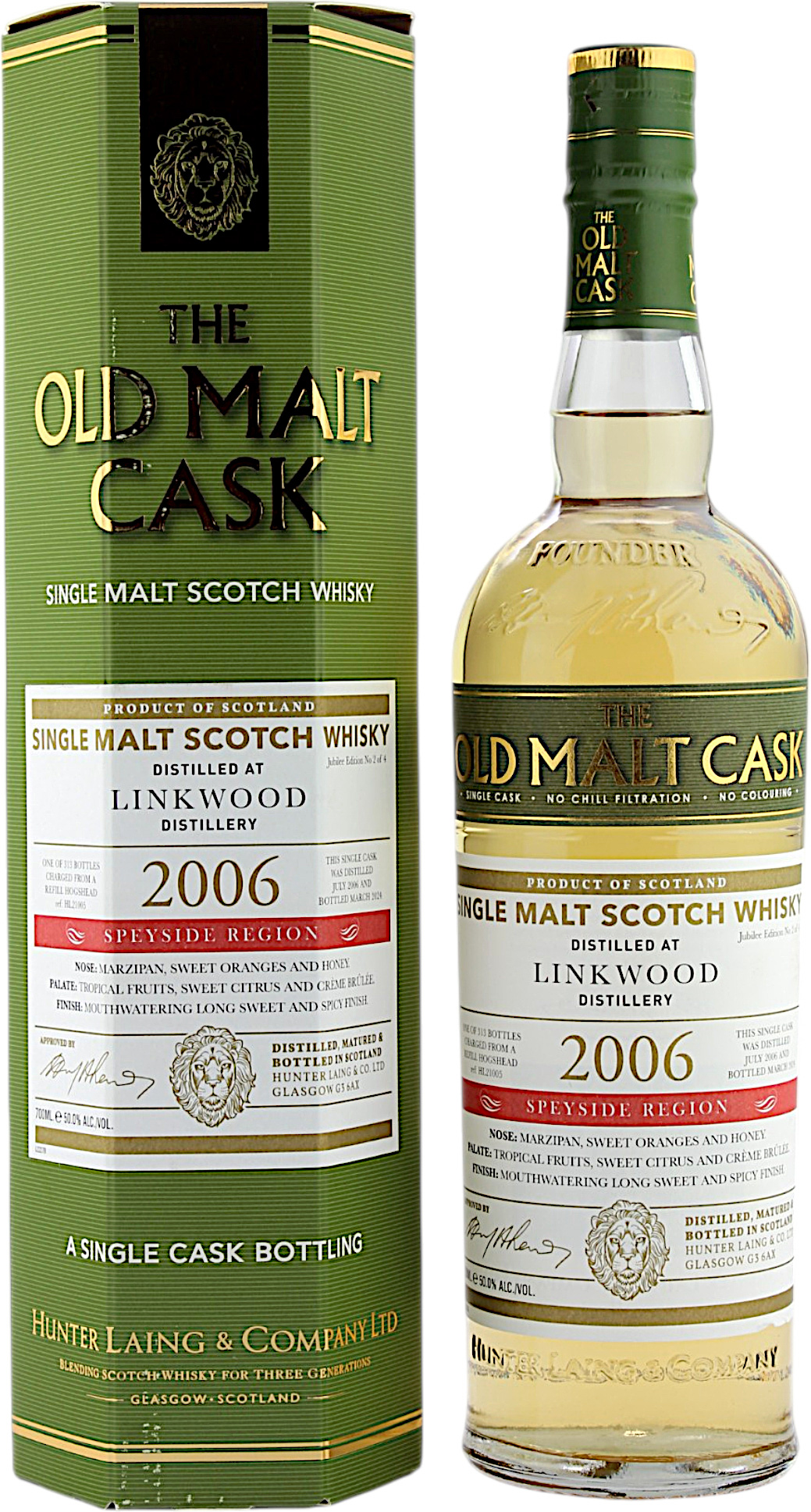 Linkwood 17 Jahre 2006/2024 Hunter Laing Old Malt Cask 50.0% 0,7l