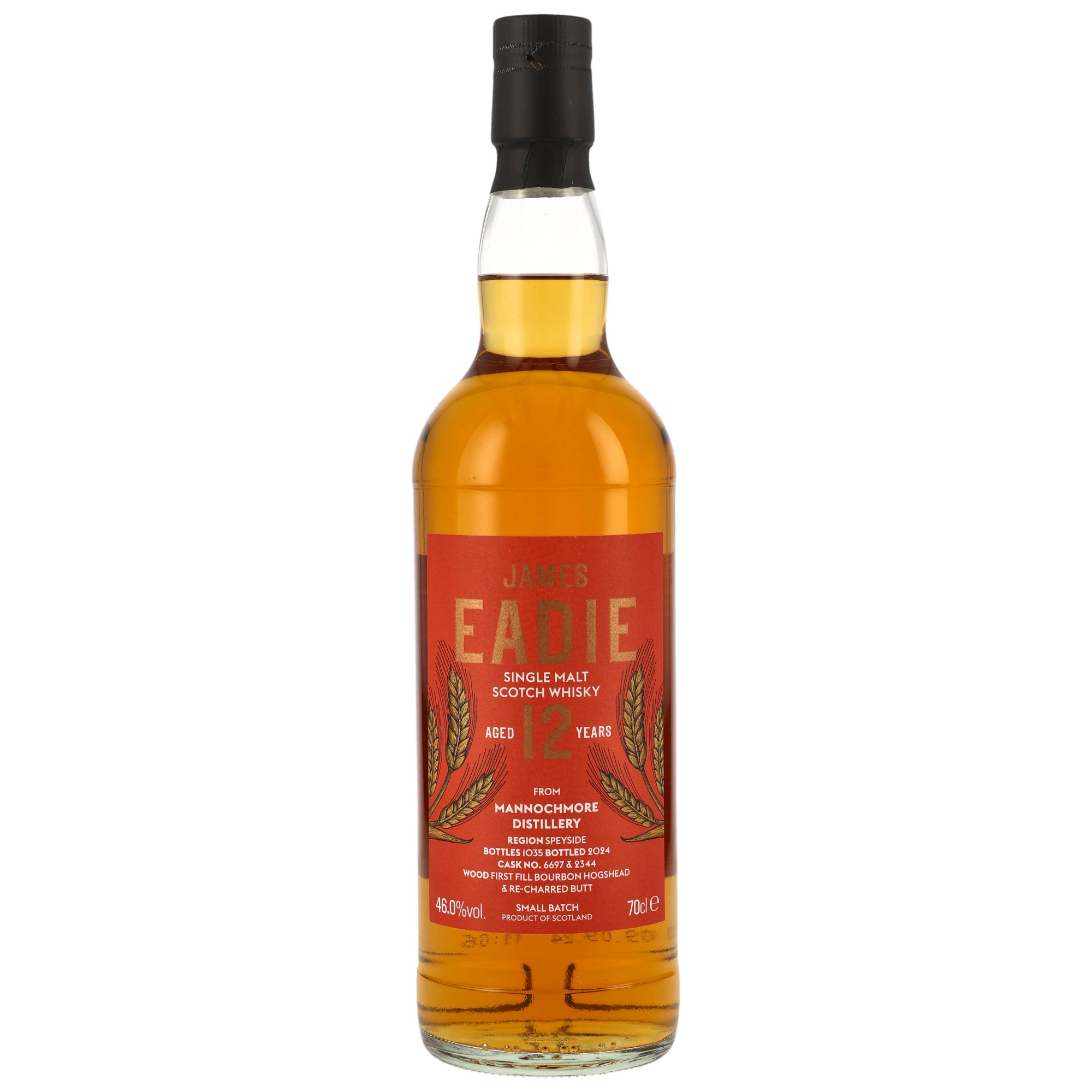 Mannochmore 12 Jahre 2012/2024 1st Fill Bourbon Hogshead & Re-Charred Butt James Eadie 46.0% 0,7l