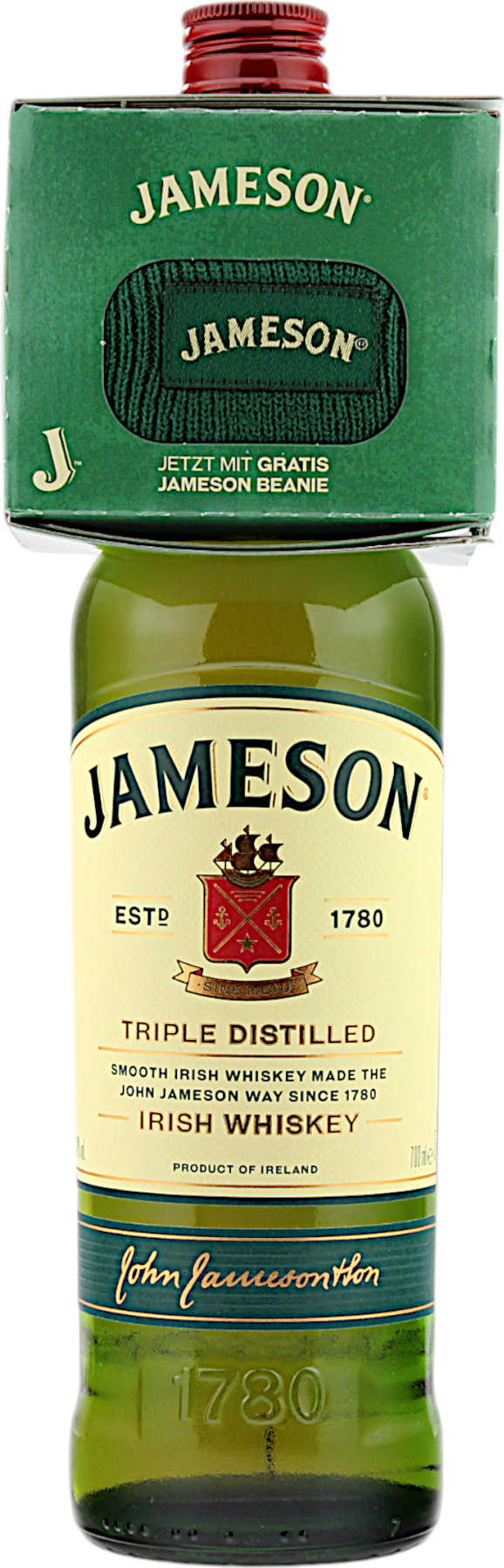 Jameson Irish Whiskey Geschenkset mit Gratis Beanie 40.0% 0,7l