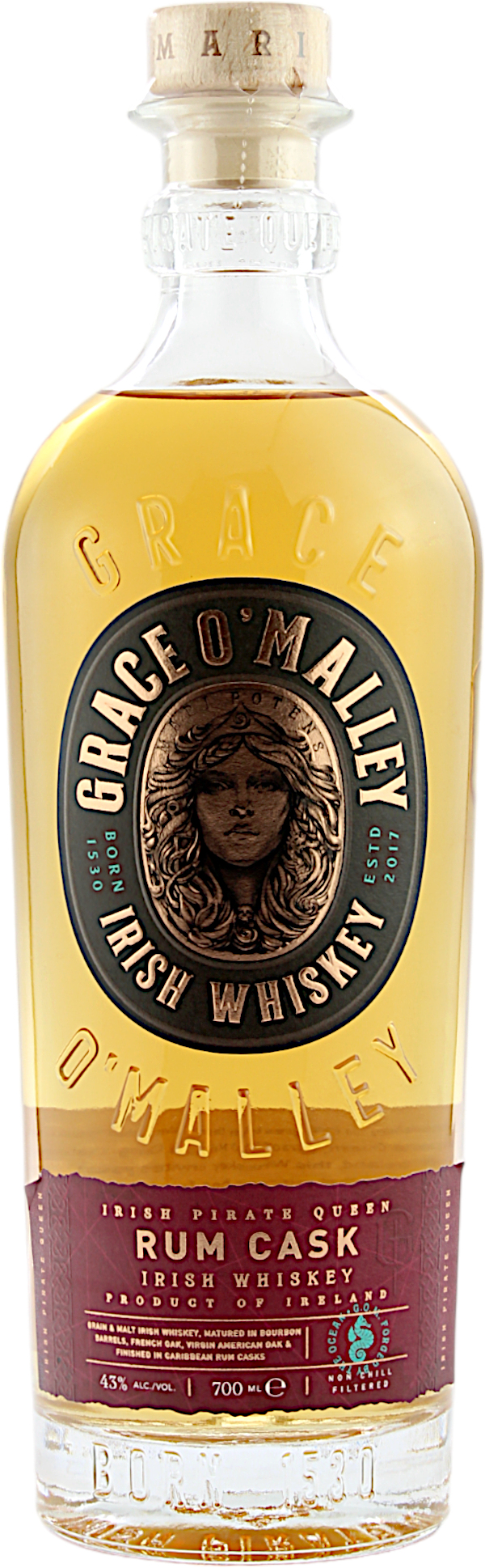 Grace O'Malley Rum Cask Irish Pirate Queen Irish Whiskey 43.0% 0,7l