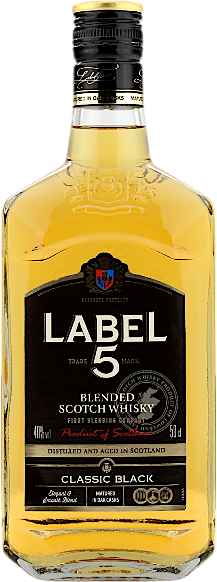 Label 5 Classic Black Blended Scotch Whisky 40.0% 0,5l