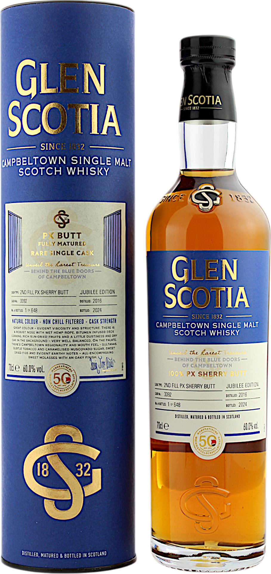 Glen Scotia 2016/2024 PX Sherry Single Cask Jubilee Edition 60.0% 0,7l