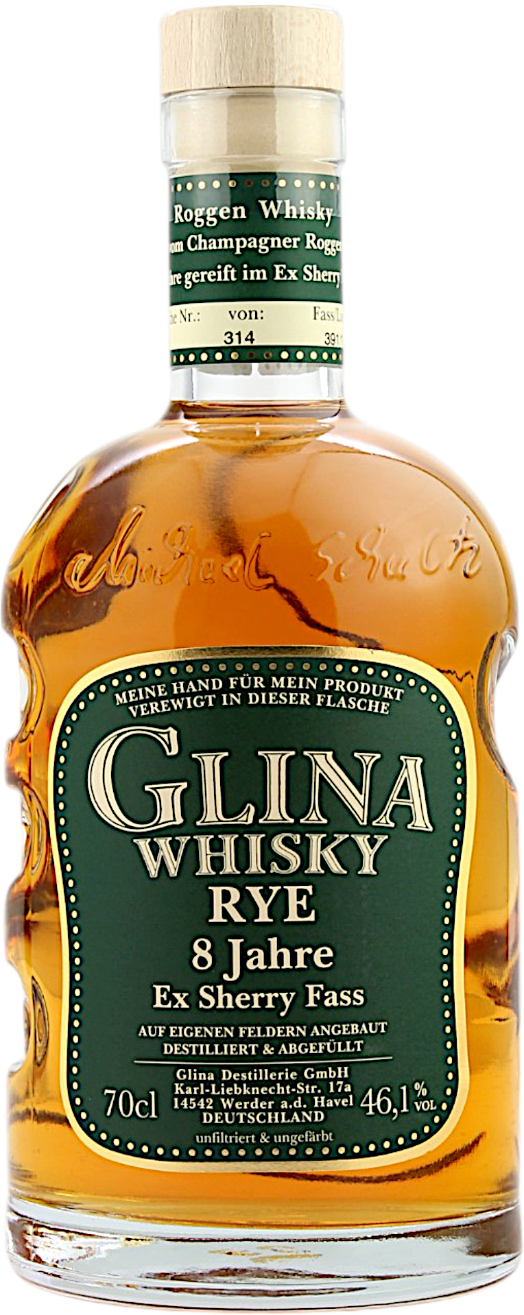 Glina 8 Jahre Rye Whisky Sherry Cask 46.1% 0,7l