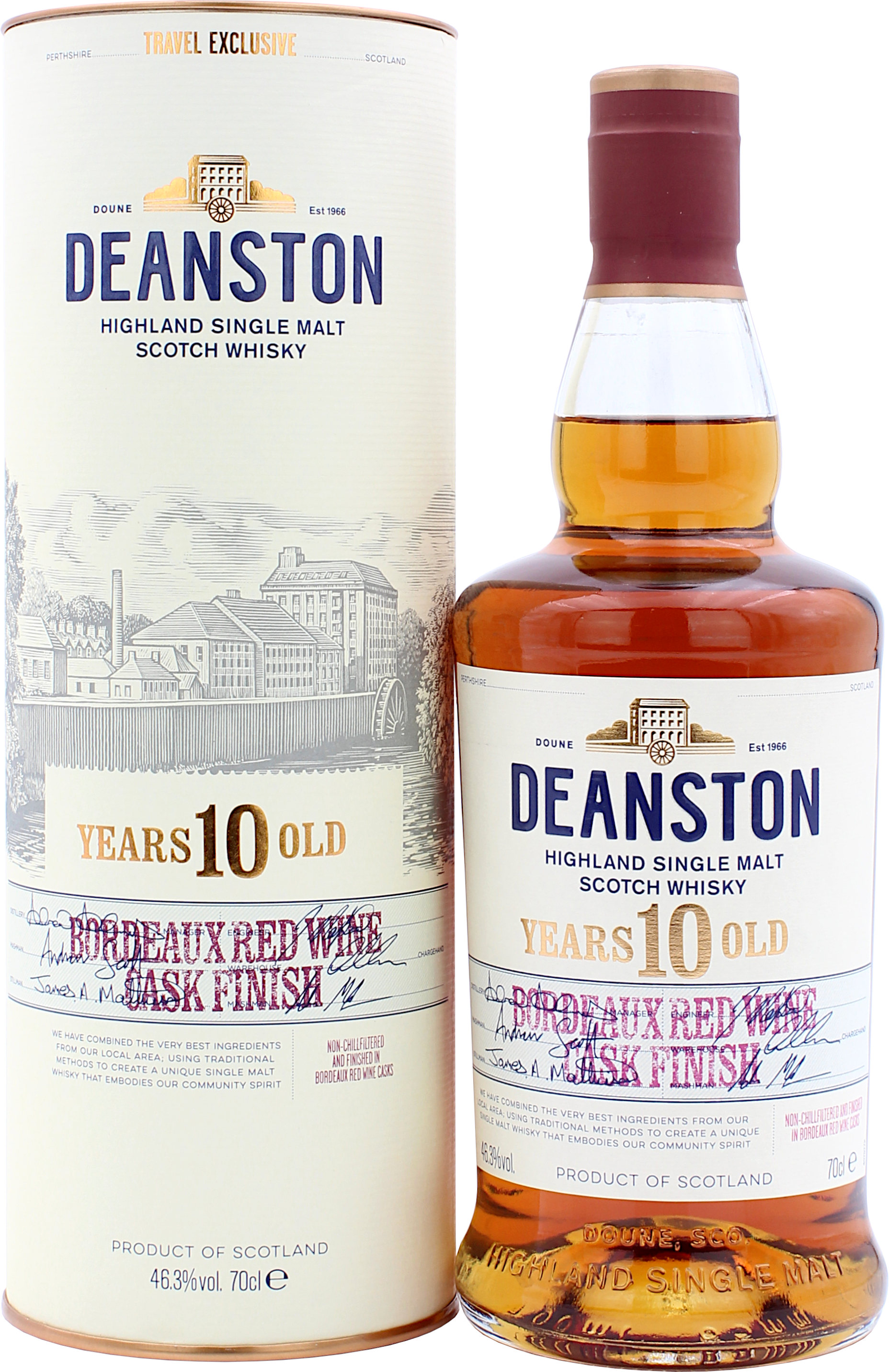 Deanston 10 Jahre Bordeaux Red Wine Cask 46.3% 0,7l