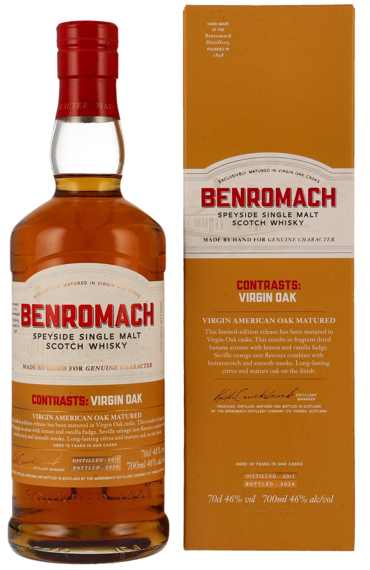 Benromach 10 Jahre 2013/2024 Contrasts Virgin Oak 46.0% 0,7l