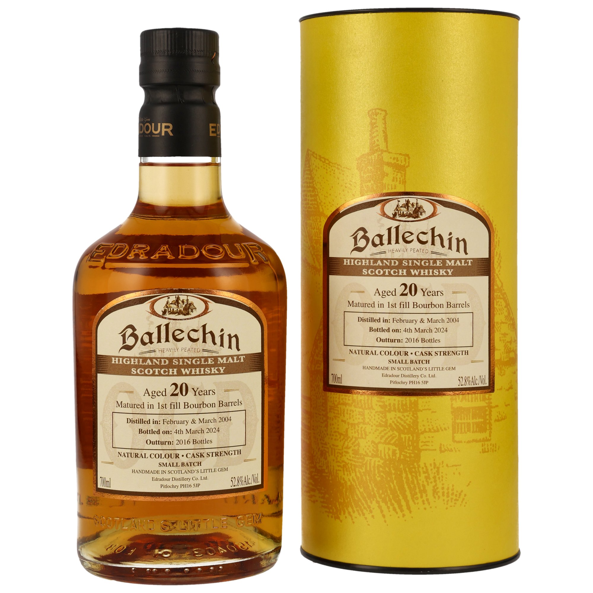 Ballechin 20 Jahre 2004/2024 OGD Bourbon Cask 52.8% 0,7l
