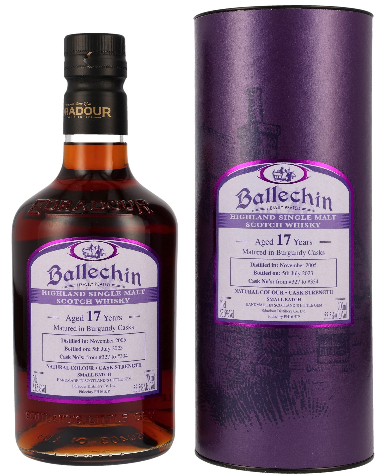 Ballechin 17 Jahre 2005/2023 Burgundy Casks 53.5% 0,7l