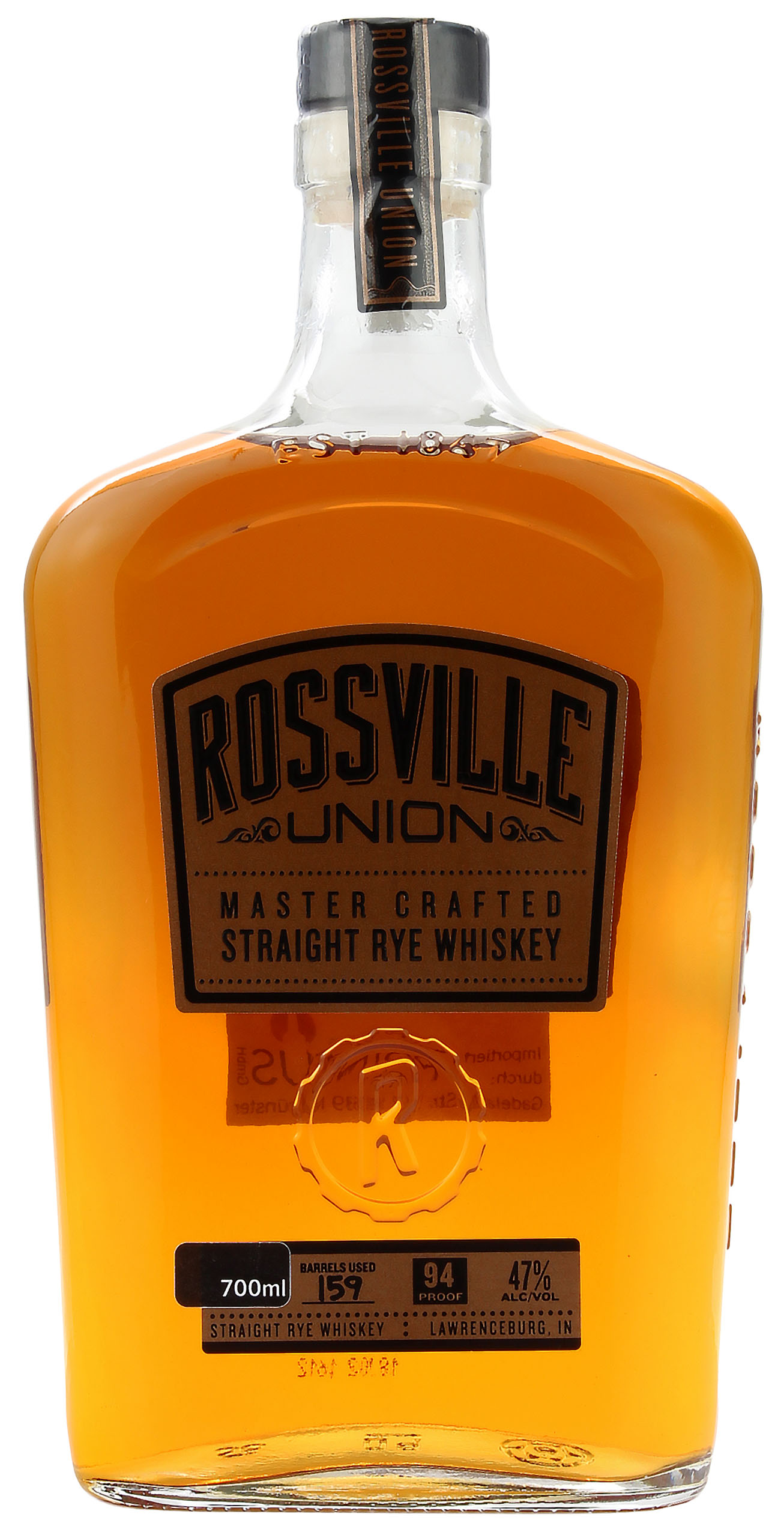 Rossville Union Rye Whiskey 47.0% 0,7l