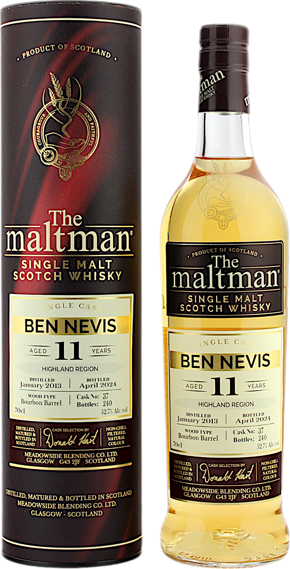 Ben Nevis 11 Jahre 2013/2024 Bourbon Barrel The Maltman 52.7% 0,7l