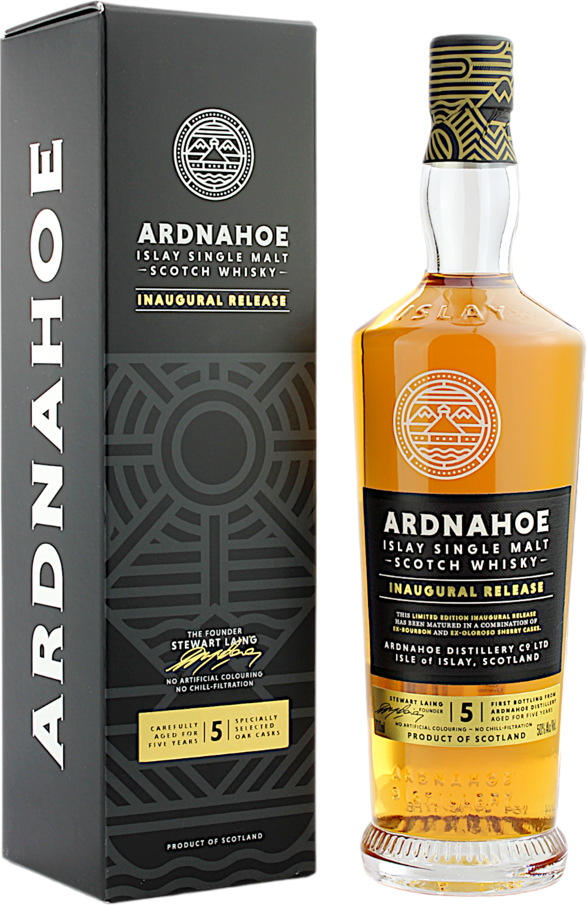 Ardnahoe 5 Jahre The Inaugural Release Ex-Bourbon / Ex-Oloroso Casks 50.0% 0,7l
