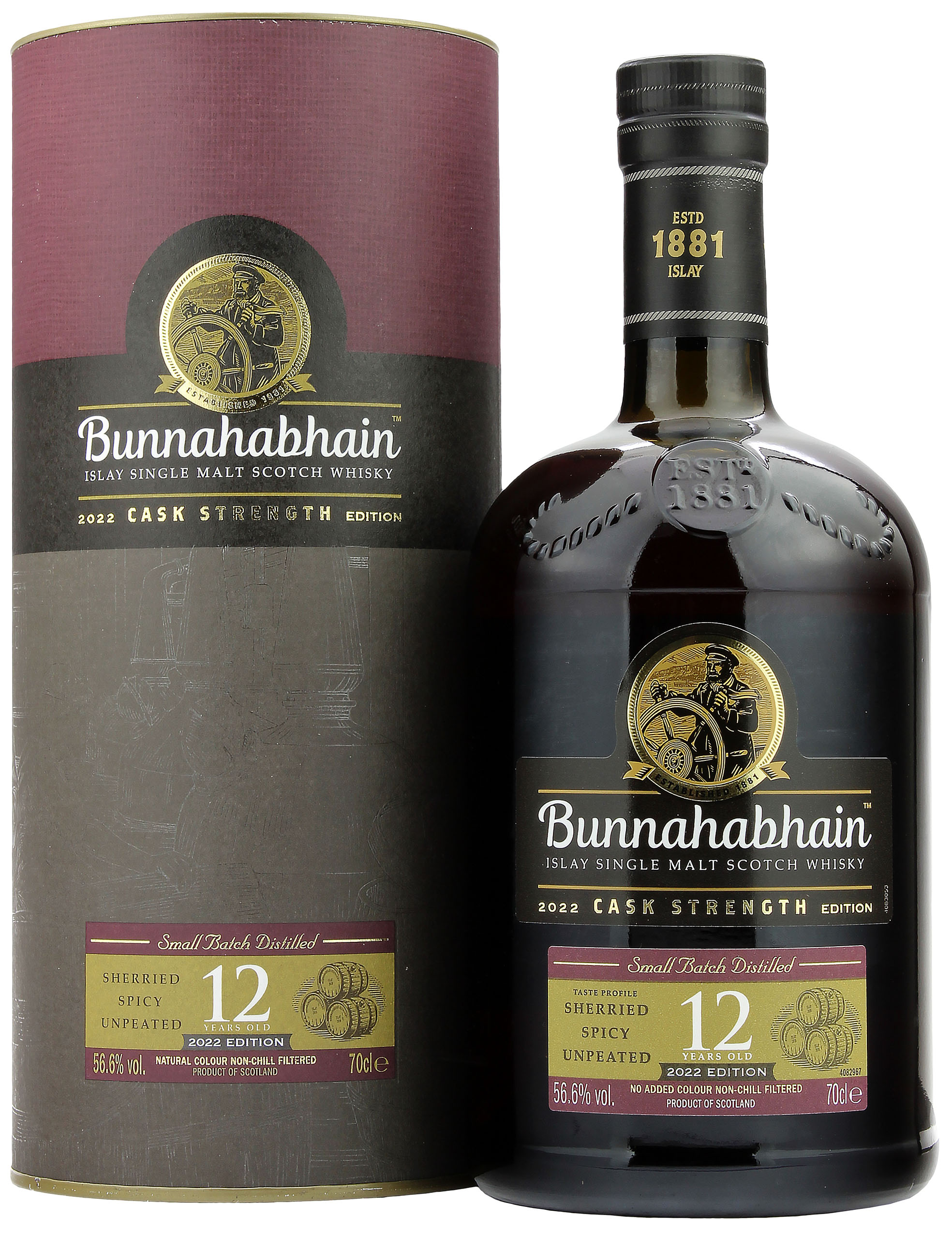 Bunnahabhain 12 Jahre Cask Strength 2022 56.6% 0,7l