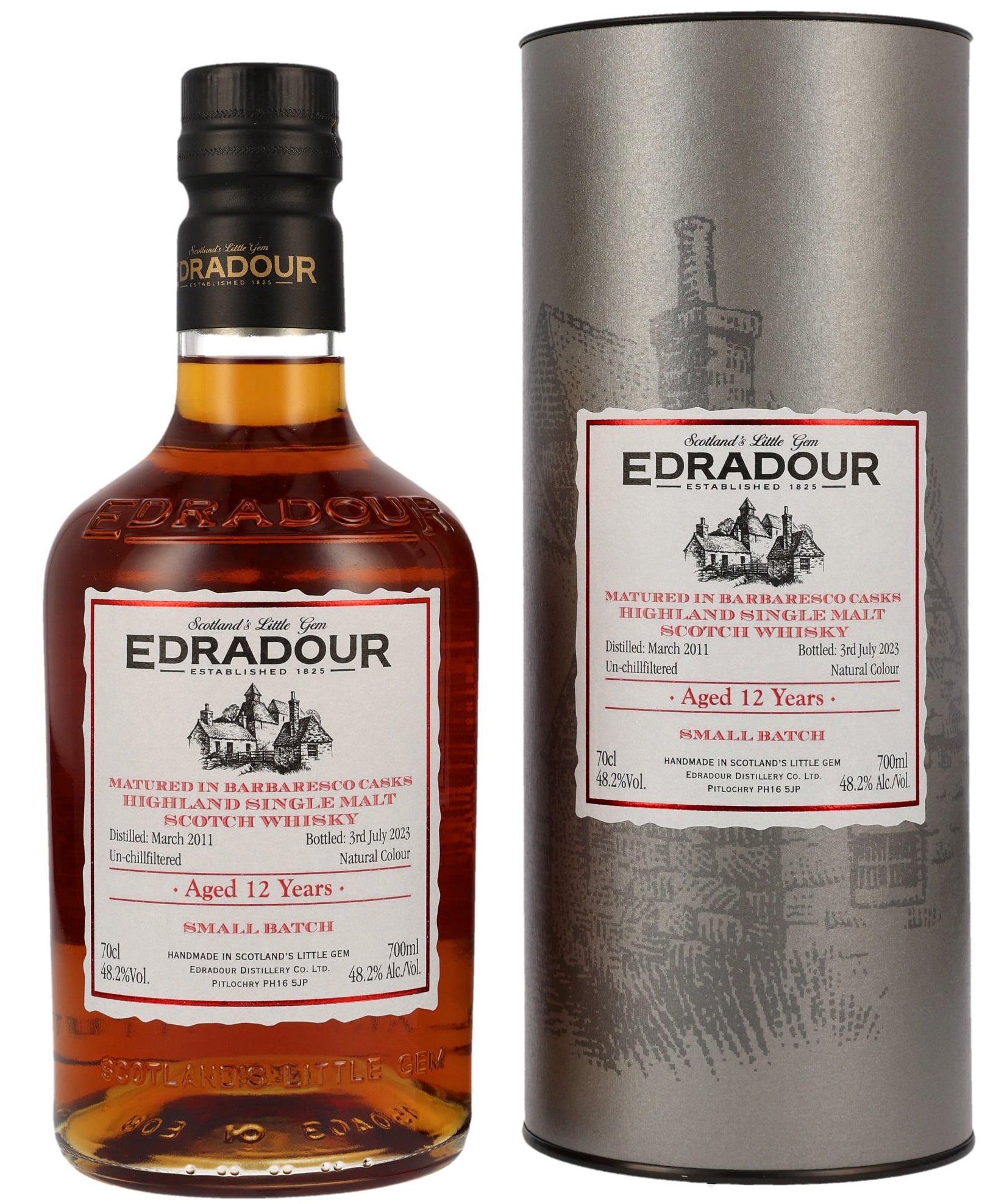 Edradour 12 Jahre 2011/2023 Barbaresco Cask 48.2% 0,7l