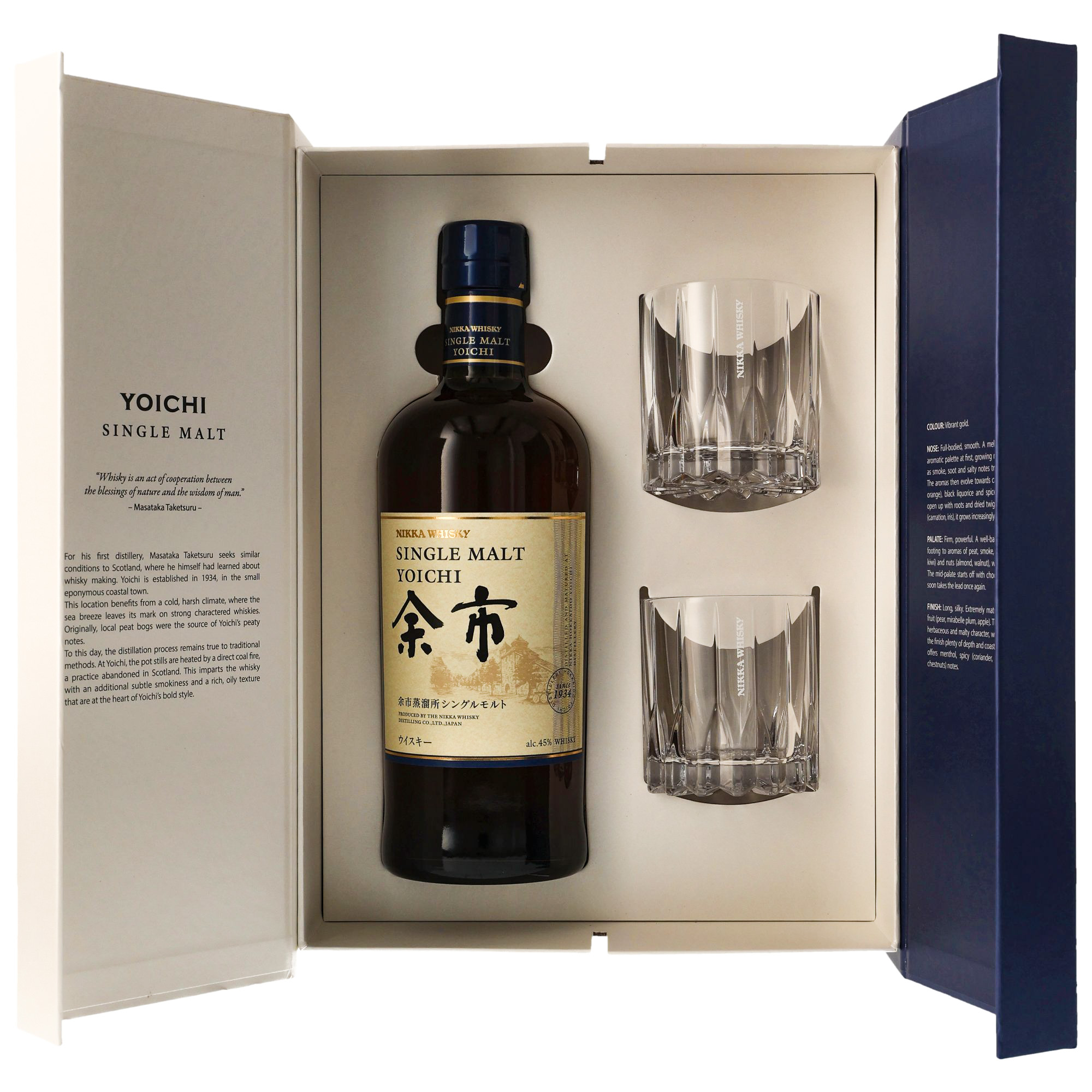 Nikka Yoichi (Japan) Geschenkset mit zwei Riedel Gläser 45.0% 0,7l