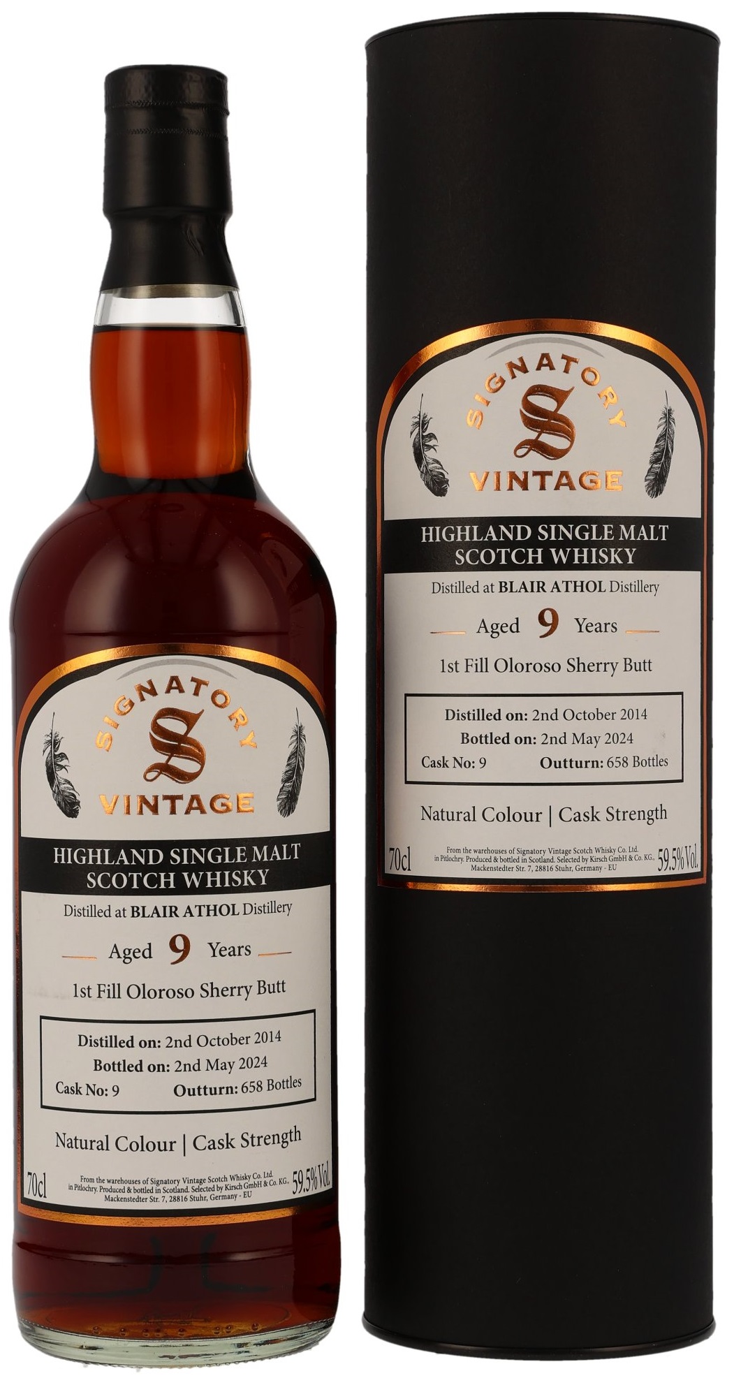 Blair Athol 9 Jahre 2014/2024 Signatory Sherry Cask Strength 59.5% 0,7l