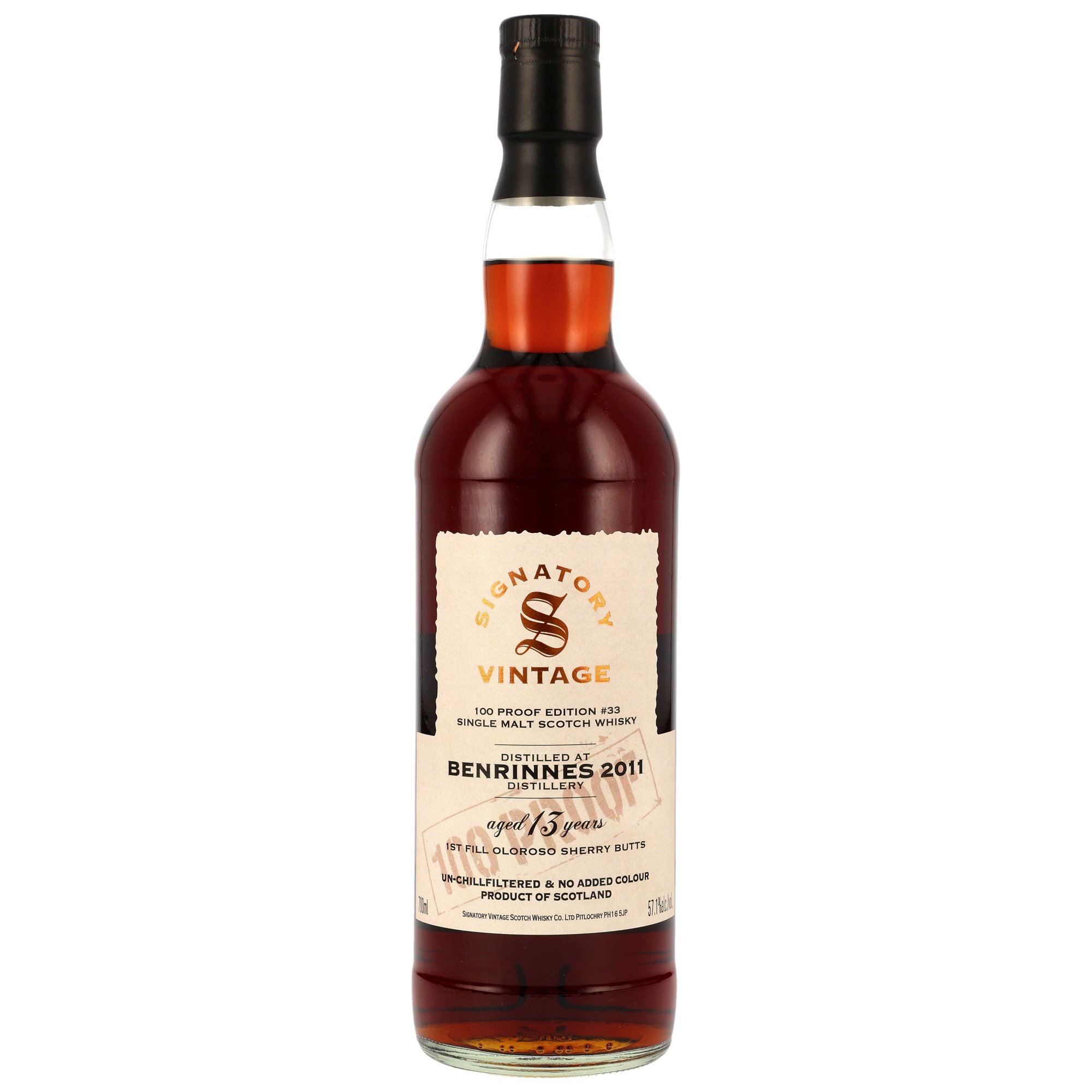 Benrinnes 13 Jahre 2011/2024 Signatory 100 Proof Edition #33 57.1% 0,7l