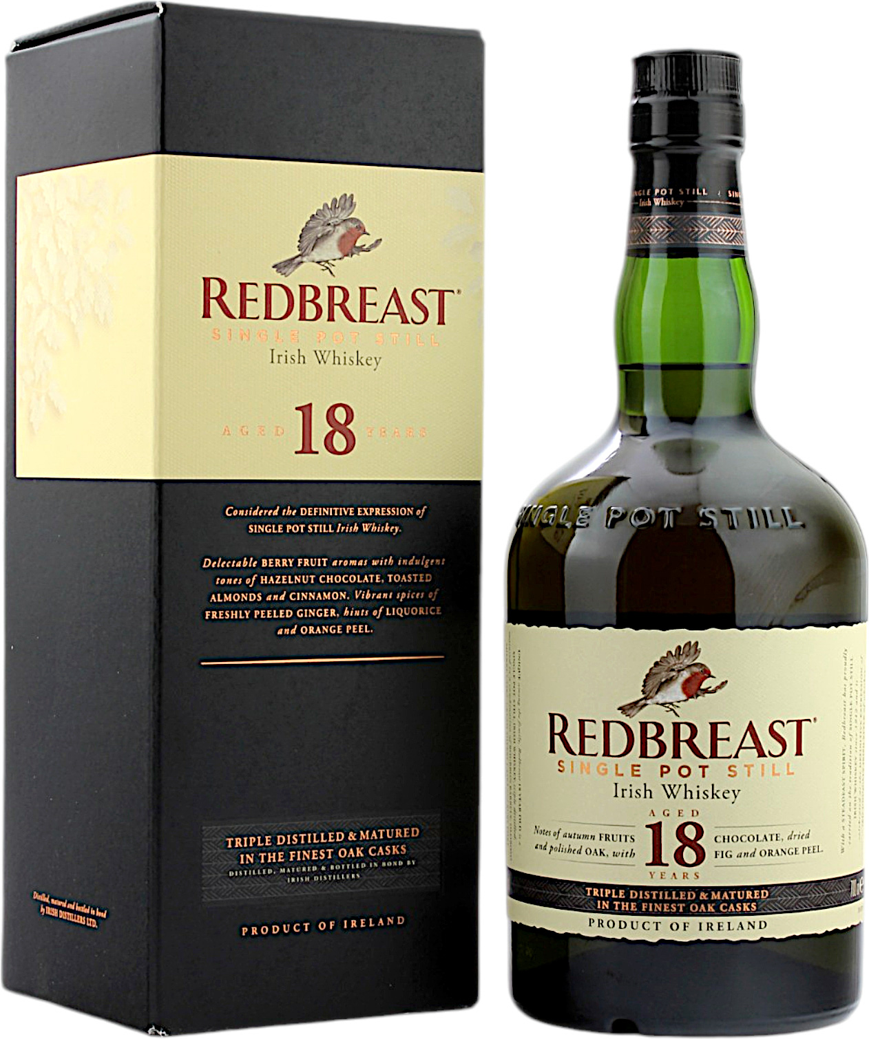 Redbreast 18 Jahre Single Pot Still Irish Whiskey 46.0% 0,7l