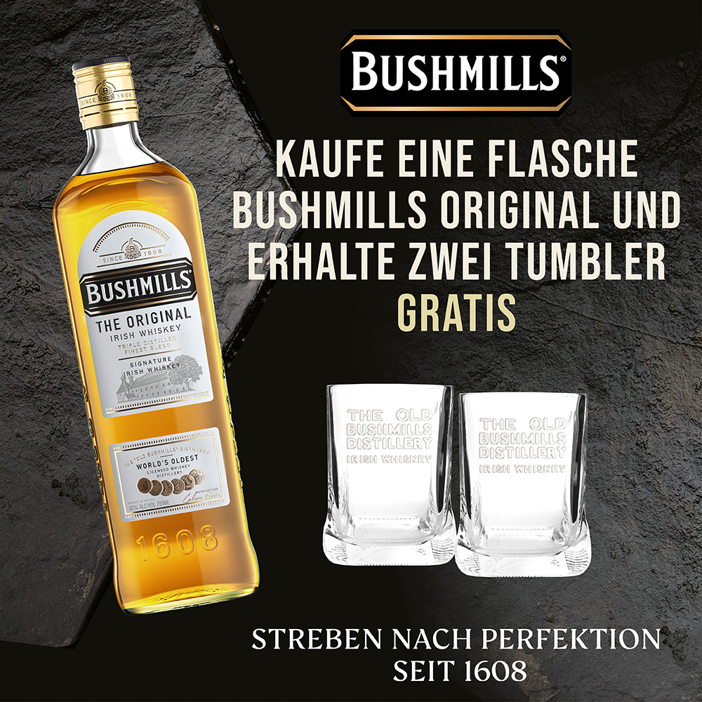 Bushmills The Original Set mit 2 Gläser 40.0% 0,7l