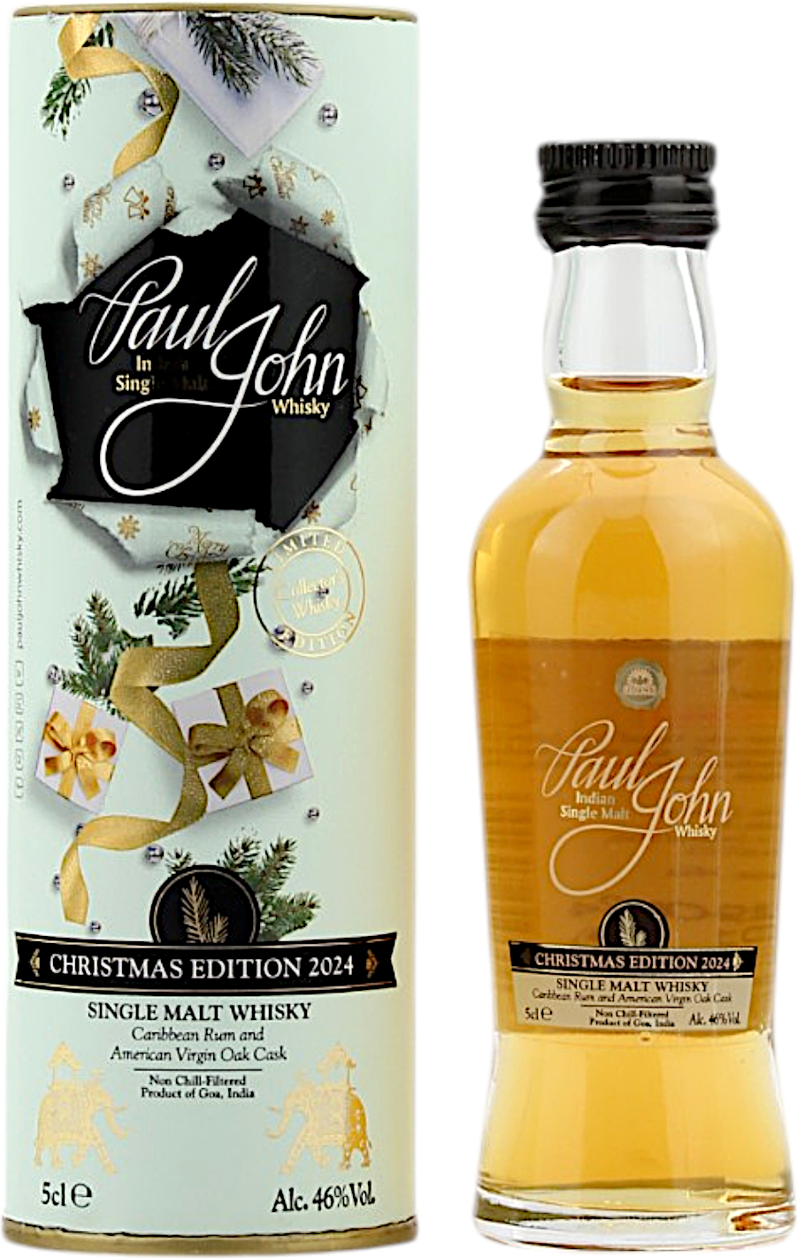 Miniatur Paul John Christmas Edition 2024 Single Malt 46.0% 0,05l