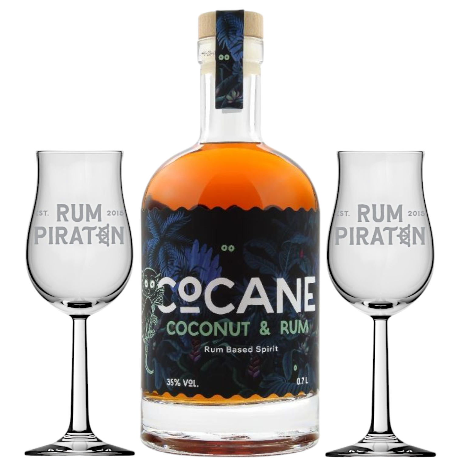 CoCane Coconut & Rum Geschenkset mit 2 Gläser gratis 35.0% 0,7l