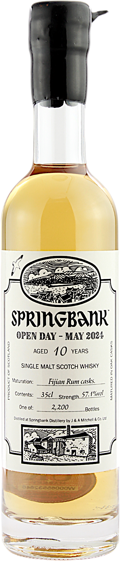 Springbank 10 Jahre Open Day 2024 Fijian Rum Casks Halbflasche 57.1% 0,35l