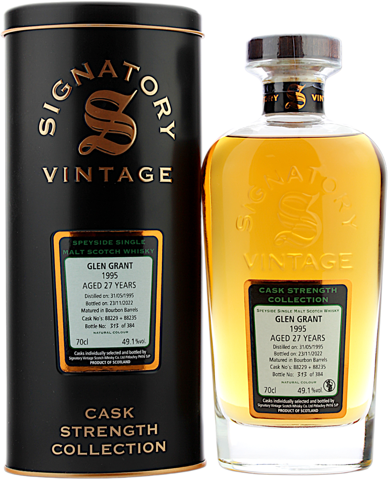 Glen Grant 27 Jahre 1995/2022 Signatory Cask Strength 49.1% 0,7l