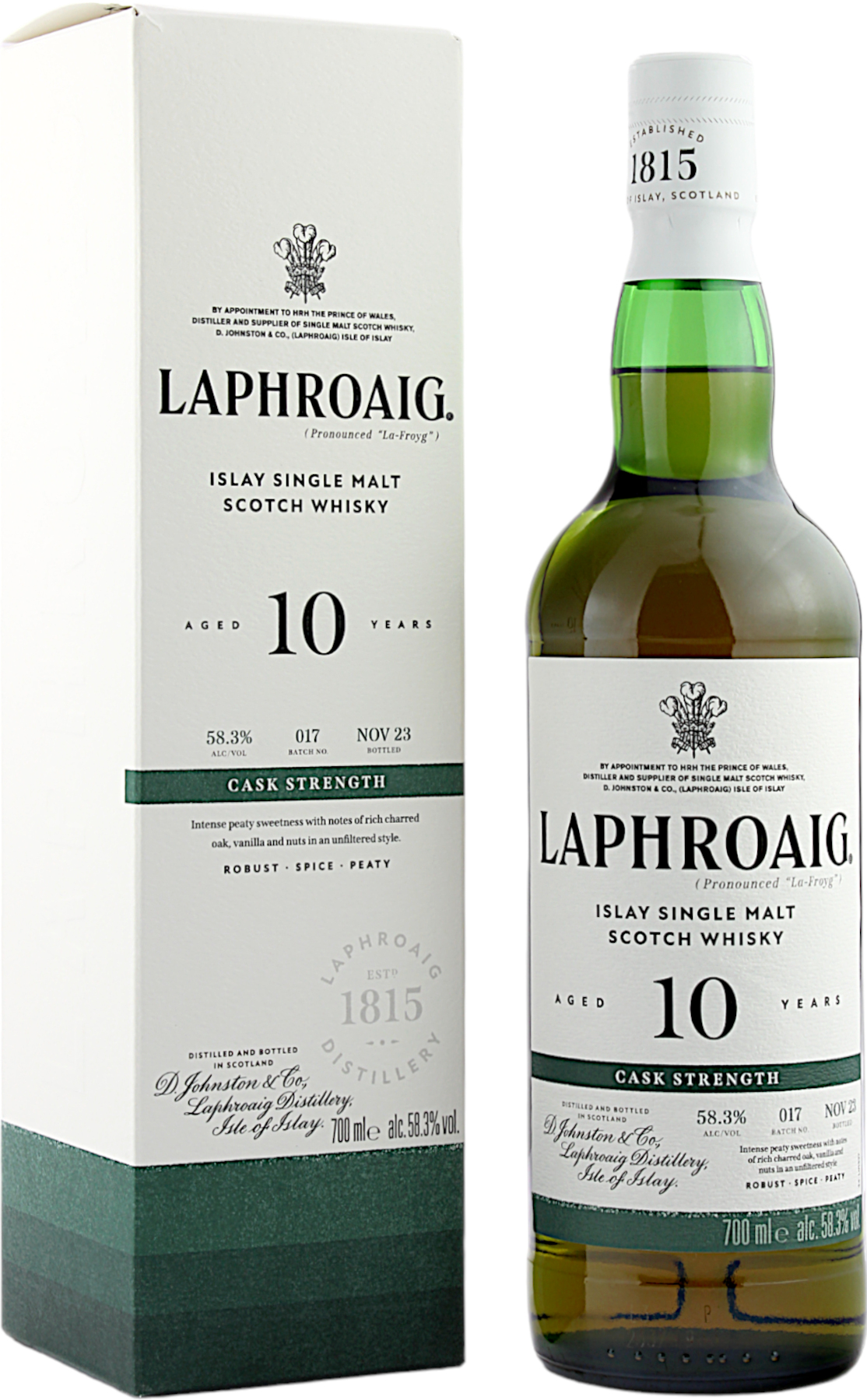 Laphroaig 10 Jahre Cask Strength Batch 17 2023 58.3% 0,7l