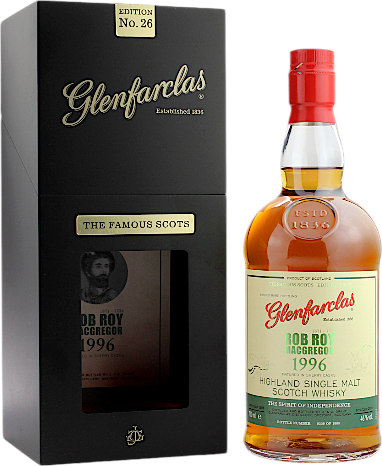 Glenfarclas 27 Jahre 1996/2024 Rob Roy No. 26 Famous Scots 46.0% 0,7l