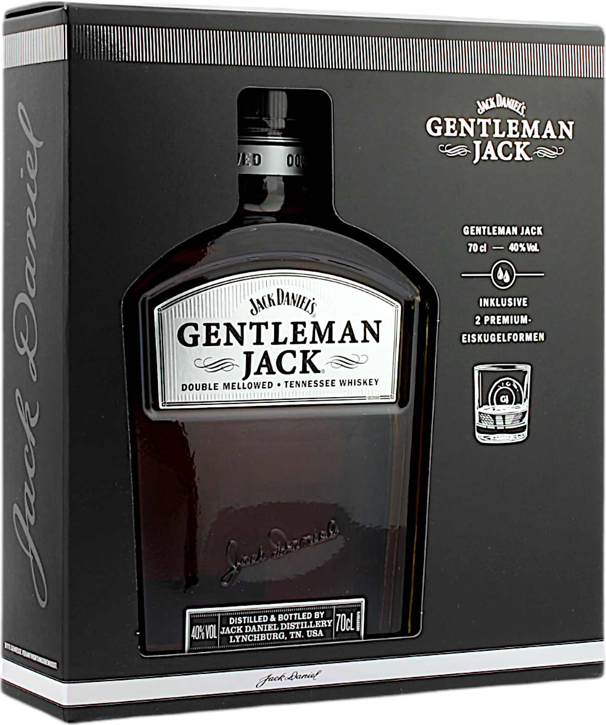 Jack Daniel's Gentleman Jack Geschenkset mit 2 Eiskugelformen 40.0% 0,7l