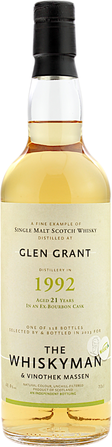 Glen Grant 21 Jahre 1992/2013 The Whiskyman 48.4% 0,7l