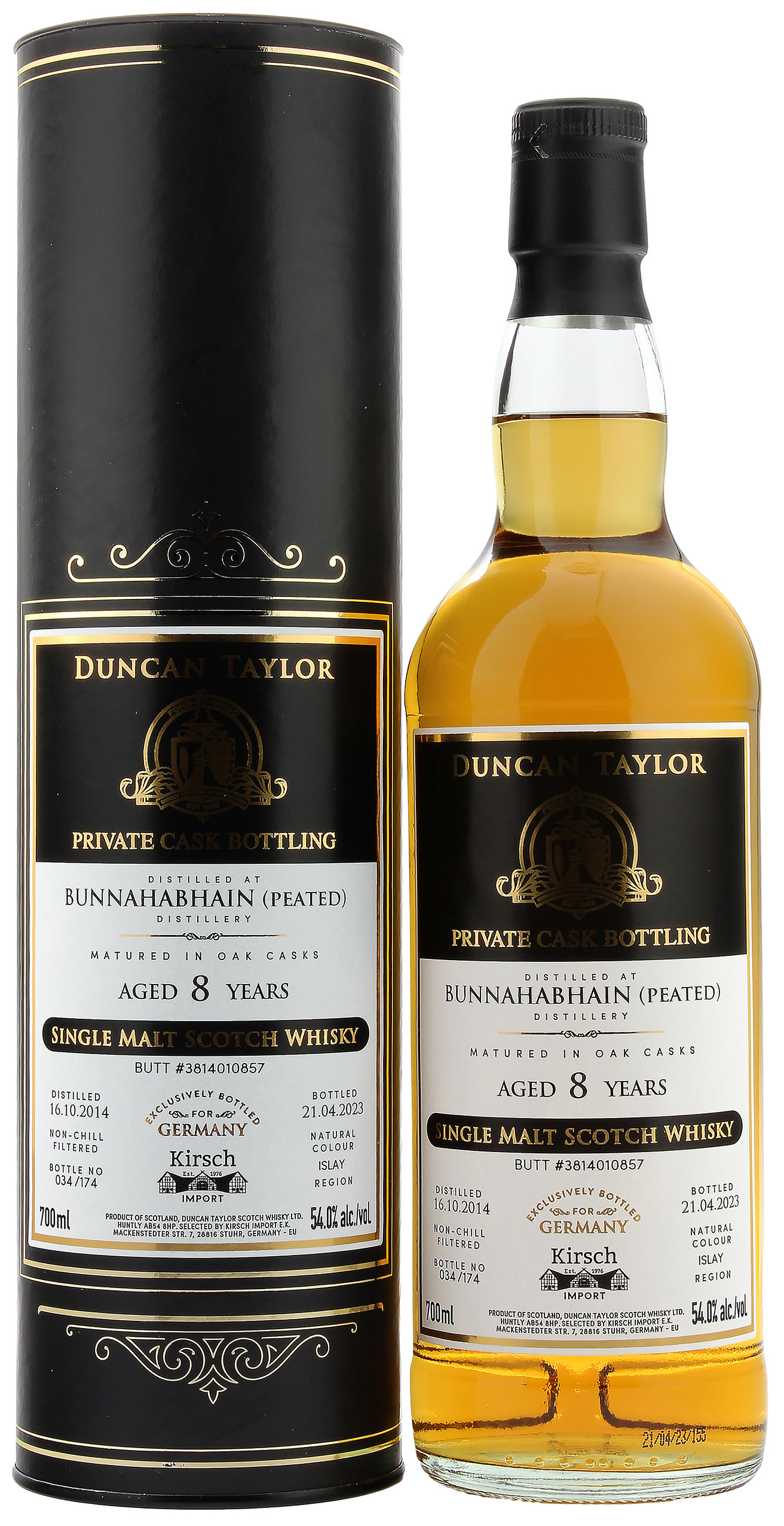 Bunnahabhain 8 Jahre 2014/2023 Private Cask for Kirsch 54.0% 0,7l